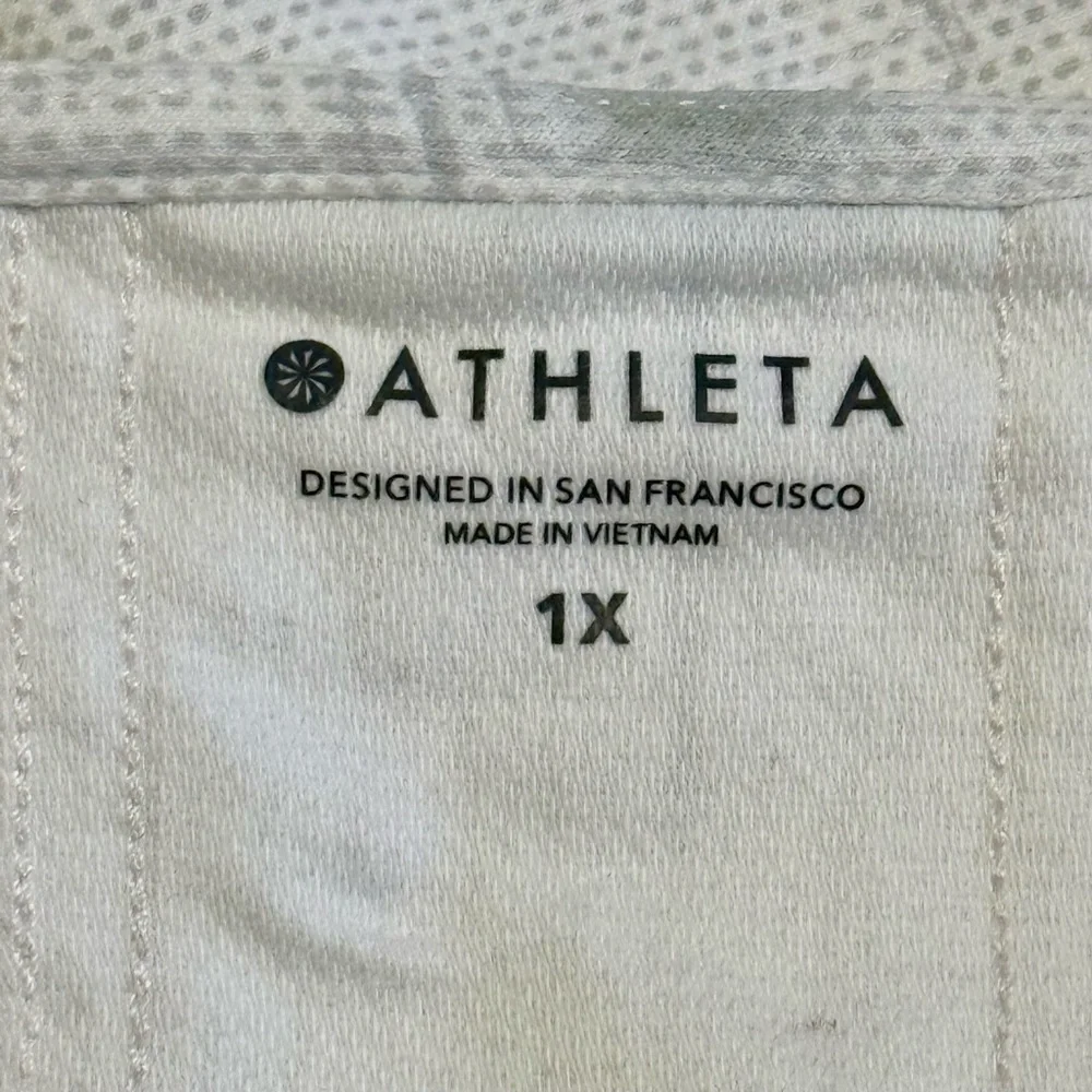 NWT Athleta Farallon PRINTED Shorts Romper 1X Spliced Magic Veil Grey Comfort